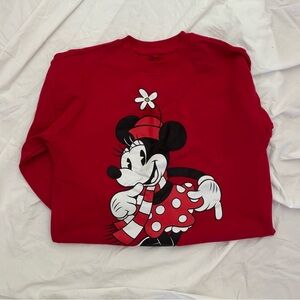 Disney Red Minnie Mouse Graphic Sweatshirt